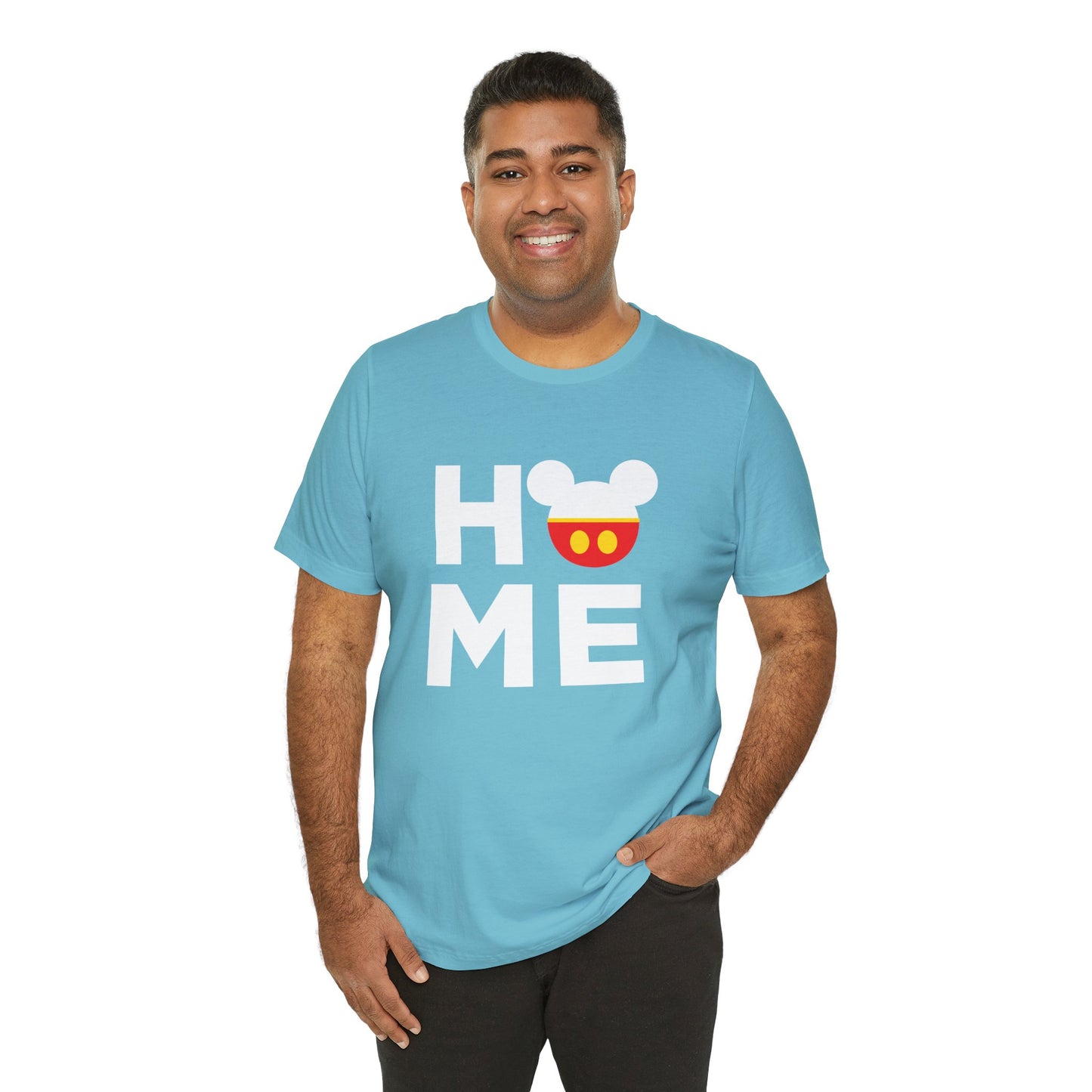 Home Mickey - White Unisex Jersey Short Sleeve Tee