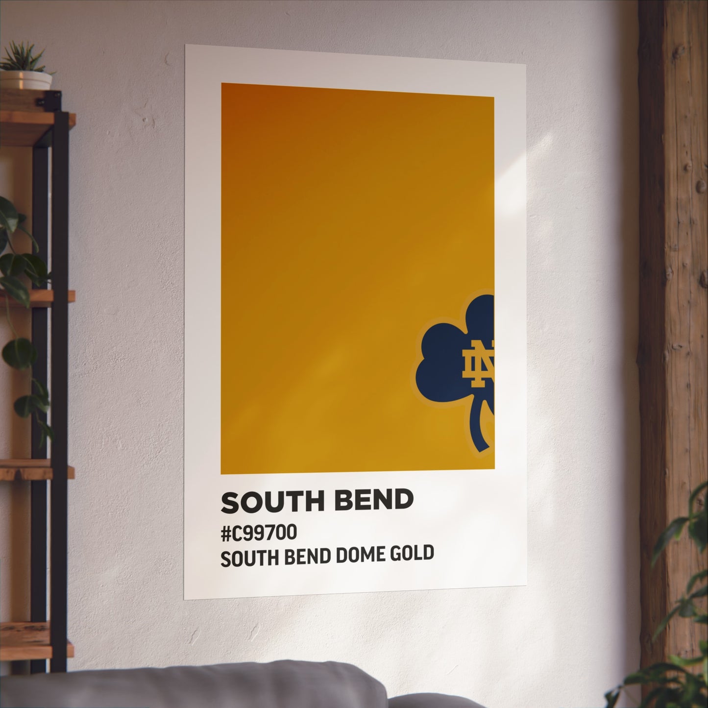 University of Notre Dame Team Paint Swatch - Logo - South Bend Dome Gold