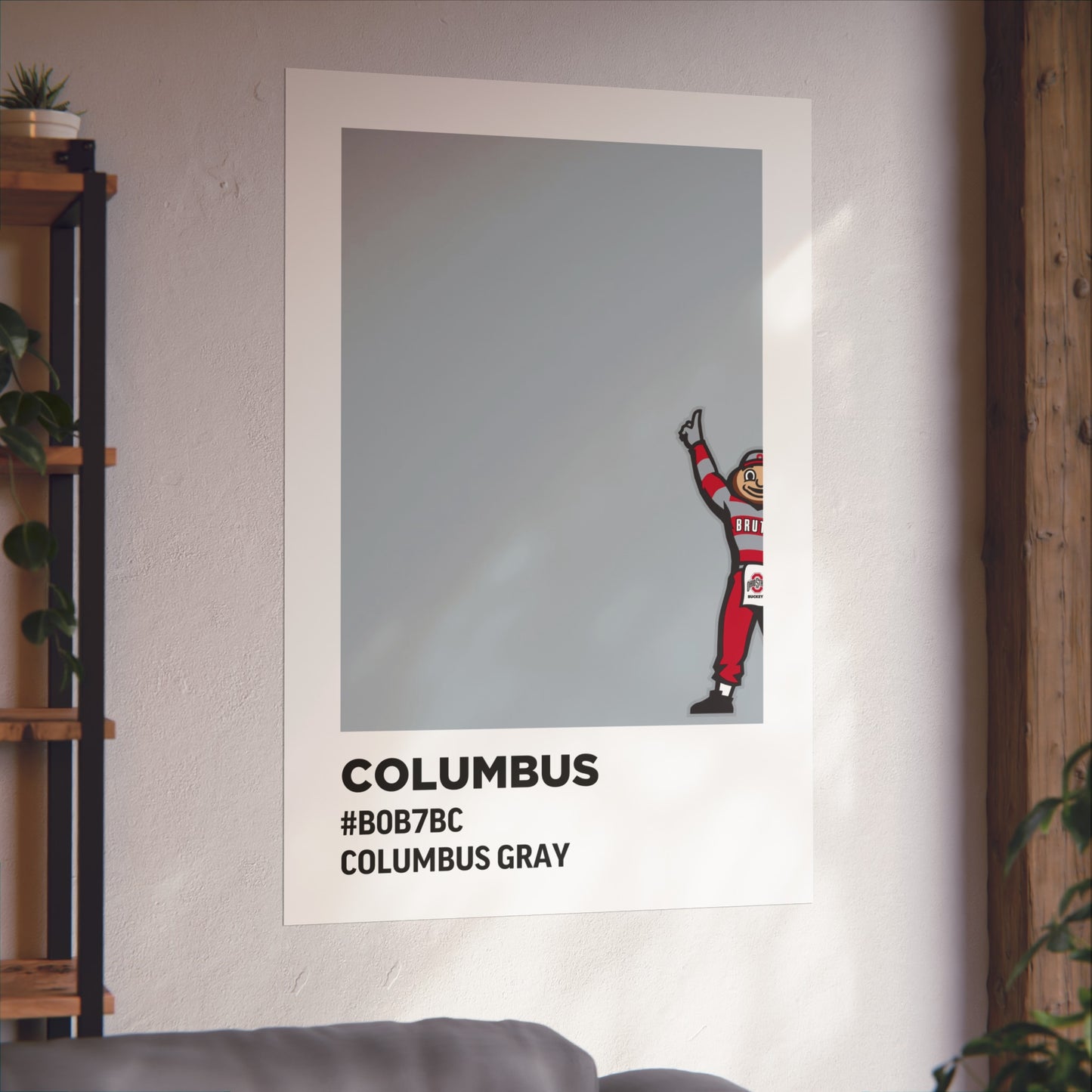 Ohio State University Team Paint Swatch - Brutus - Columbus Gray