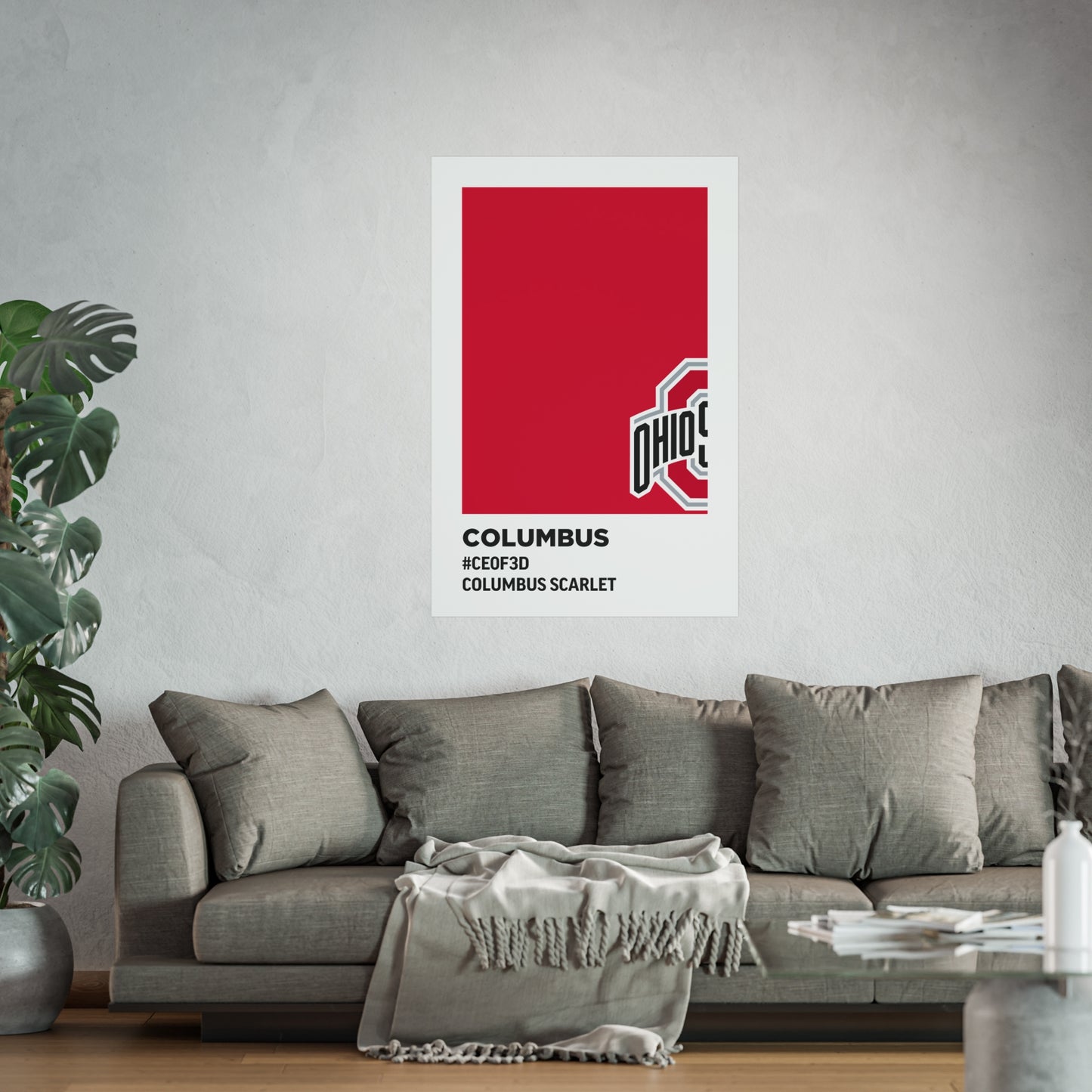 Ohio State University Team Paint Swatch - Primary Logo - Columbus Scarlet