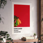 Chicago Professional Hockey Team Paint Swatch - Chicago Feathers Red