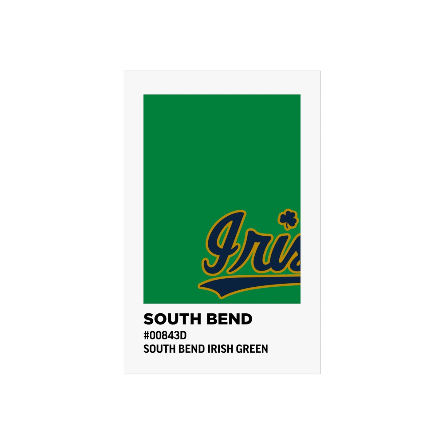 University of Notre Dame Team Paint Swatch - Logo - South Bend Irish Green