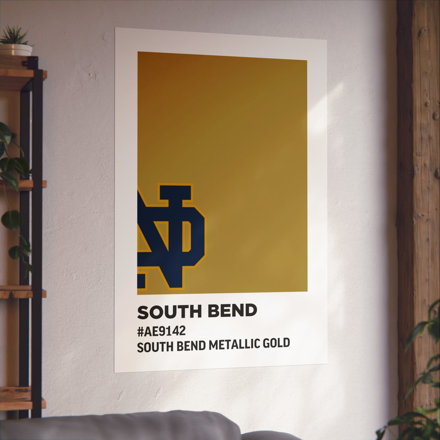 University of Notre Dame Team Paint Swatch - Logo - South Metallic Gold