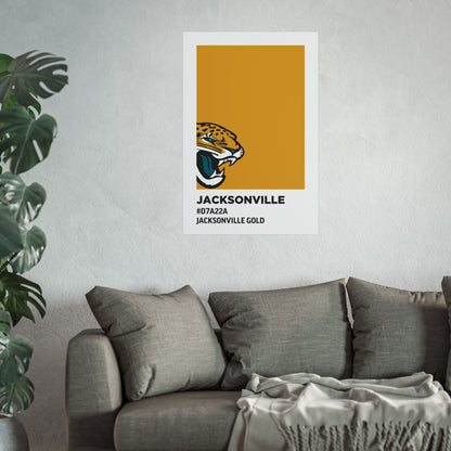 Jacksonville Professional Football Team Paint Swatch - Primary Logo Jacksonville Gold