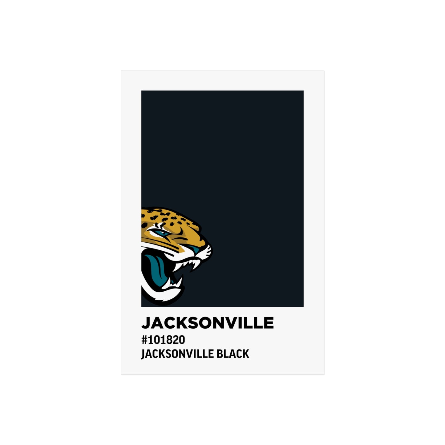 Jacksonville Professional Football Team Paint Swatch - Primary Logo Jacksonville Black