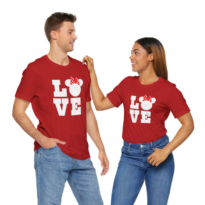 Love Minnie - White Unisex Jersey Short Sleeve Tee