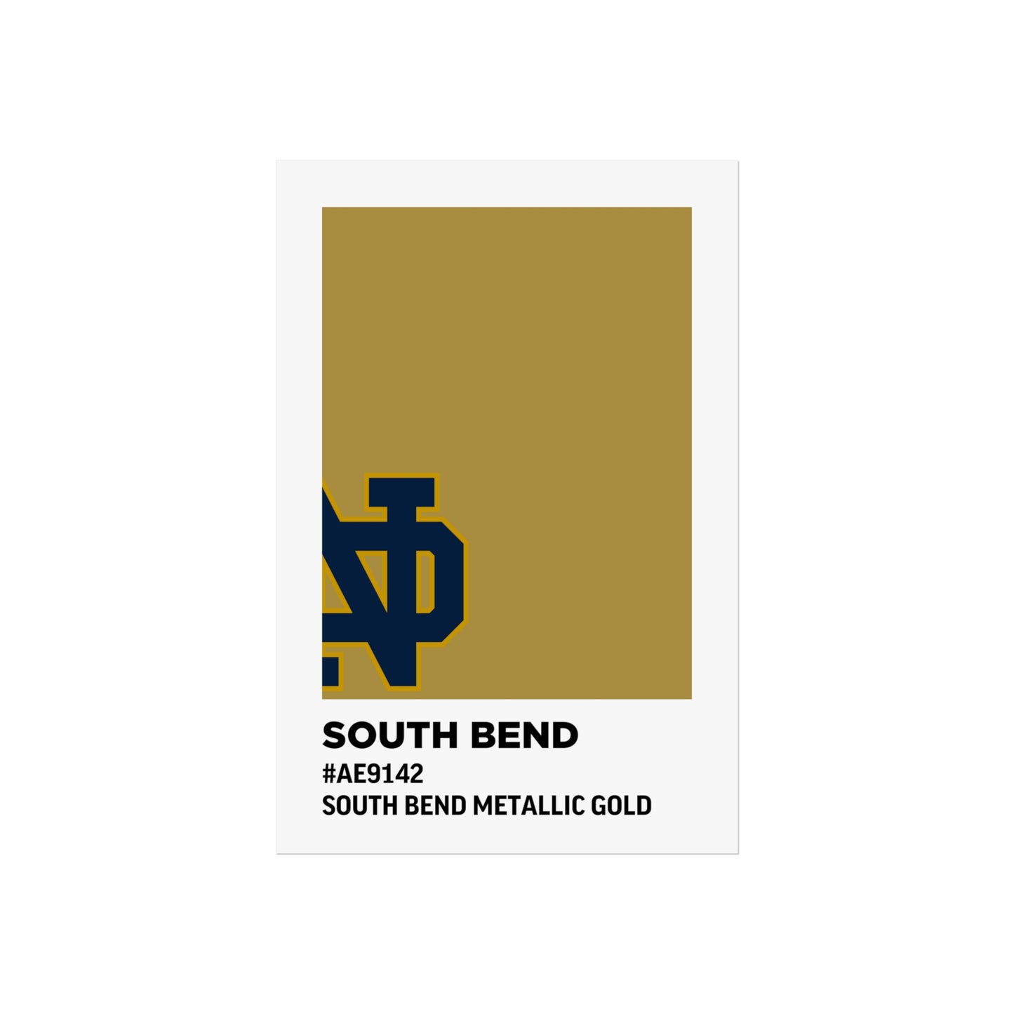 University of Notre Dame Team Paint Swatch - Logo - South Metallic Gold