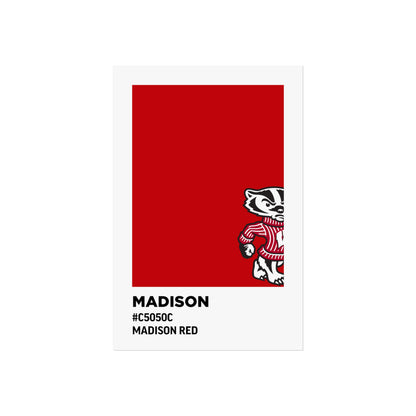 Madison Wisconsin College Team Paint Swatch - Madison Red