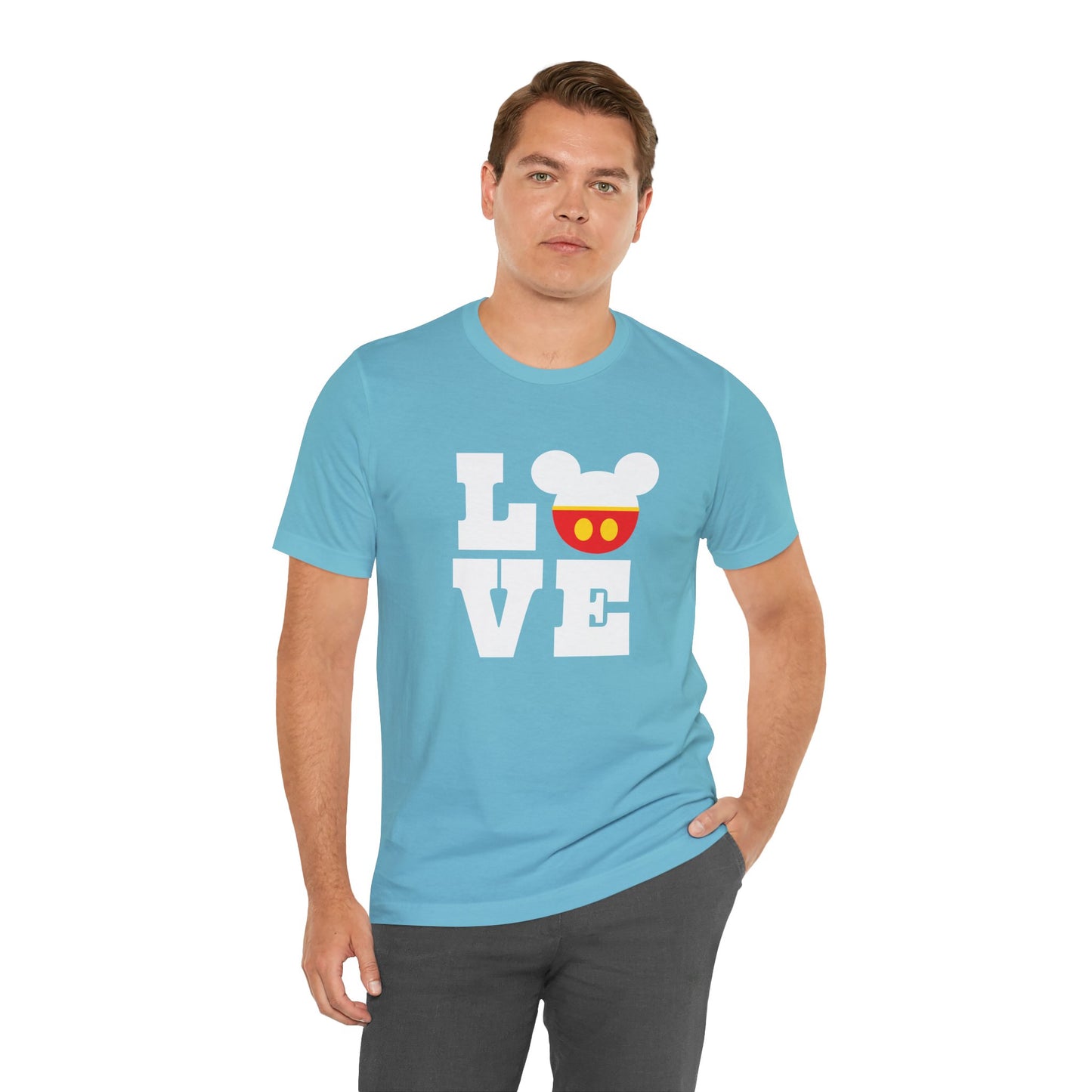 Love Mickey - White Unisex Jersey Short Sleeve Tee