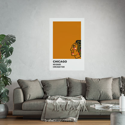 Chicago Professional Hockey Team Paint Swatch - Chicago Gold