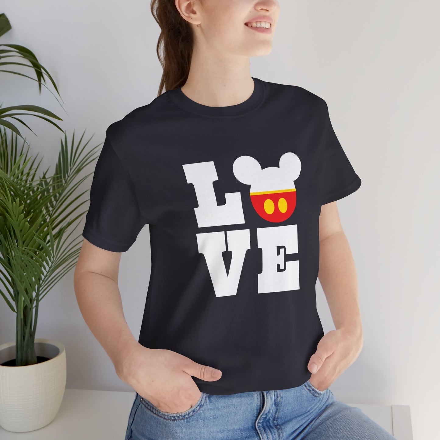 Love Mickey - White Unisex Jersey Short Sleeve Tee