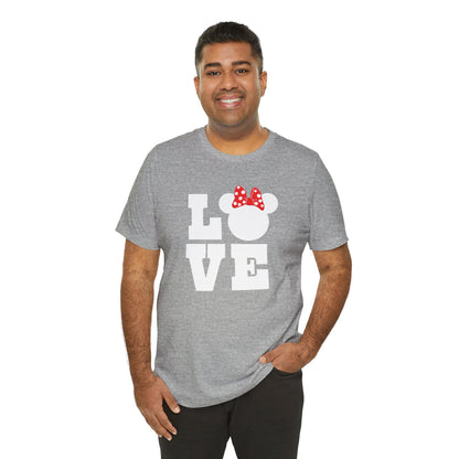 Love Minnie - White Unisex Jersey Short Sleeve Tee