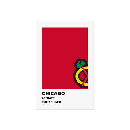 Chicago Professional Hockey Team Paint Swatch - Chicago Secondary Logo Red