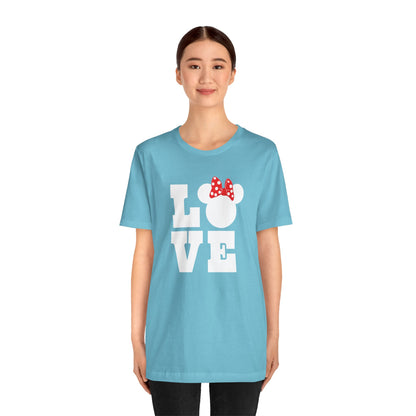 Love Minnie - White Unisex Jersey Short Sleeve Tee