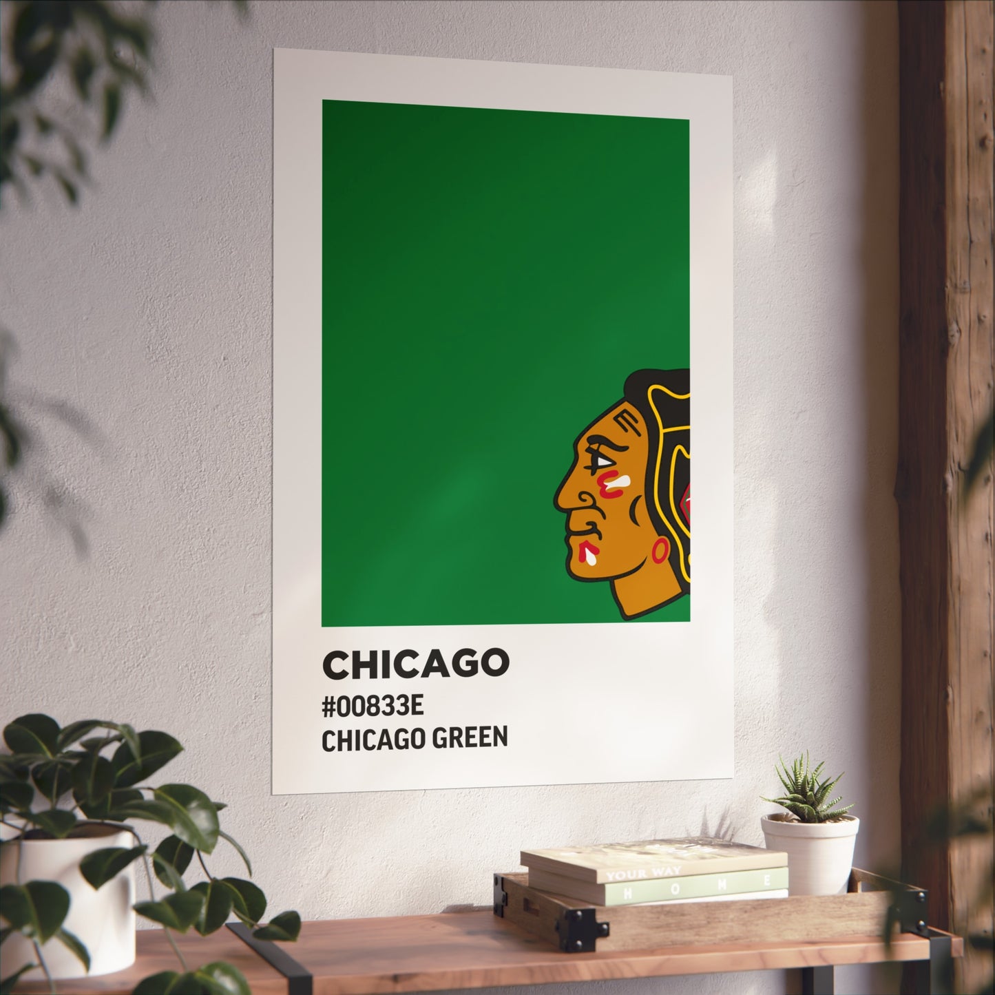 Chicago Professional Hockey Team Paint Swatch - Chicago Green