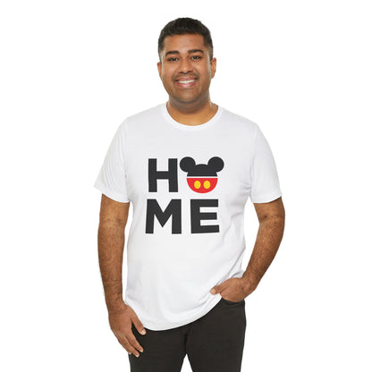 Home Mickey  - Black Unisex Jersey Short Sleeve Tee