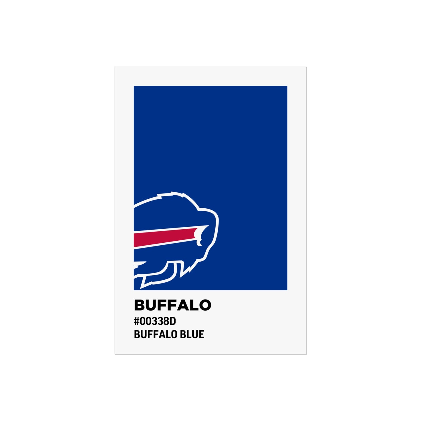 Buffalo Professional Football Team Paint Swatch - Primary Logo Buffalo Blue