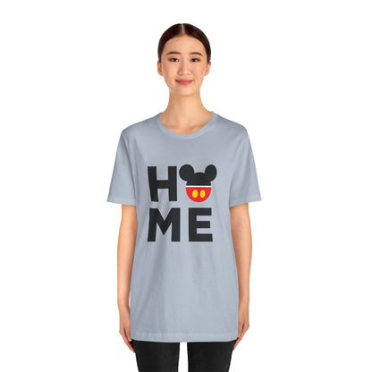 Home Mickey  - Black Unisex Jersey Short Sleeve Tee