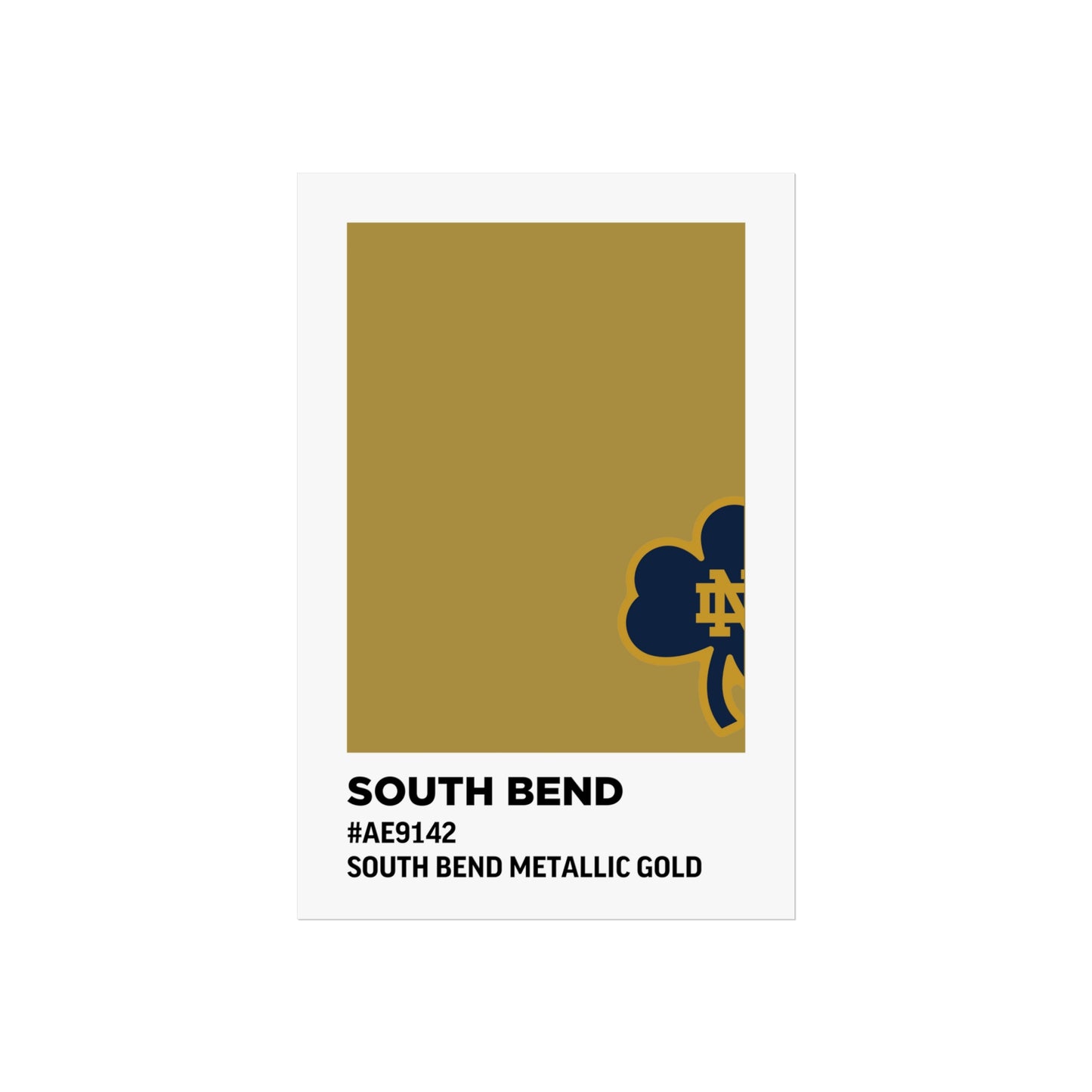 University of Notre Dame Team Paint Swatch - Logo - South Bend Metallic Gold