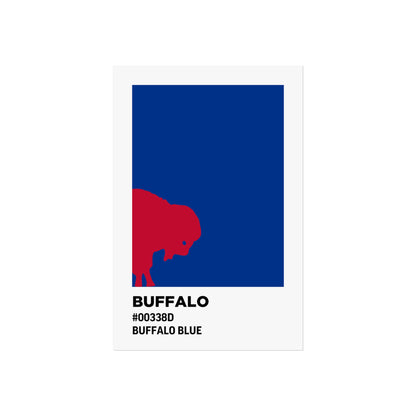 Buffalo Professional Football Team Paint Swatch - Secondary Logo Buffalo Blue