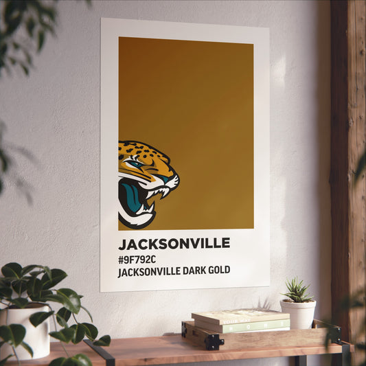 Jacksonville Professional Football Team Paint Swatch - Primary Logo Jacksonville Dark Gold