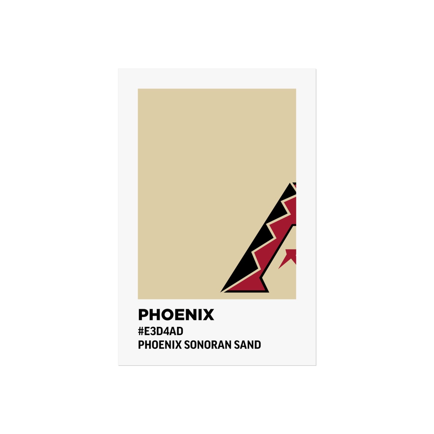 Arizona Baseball Team Paint Swatch - Phoenix - Diamondbacks - Sonoran Sand