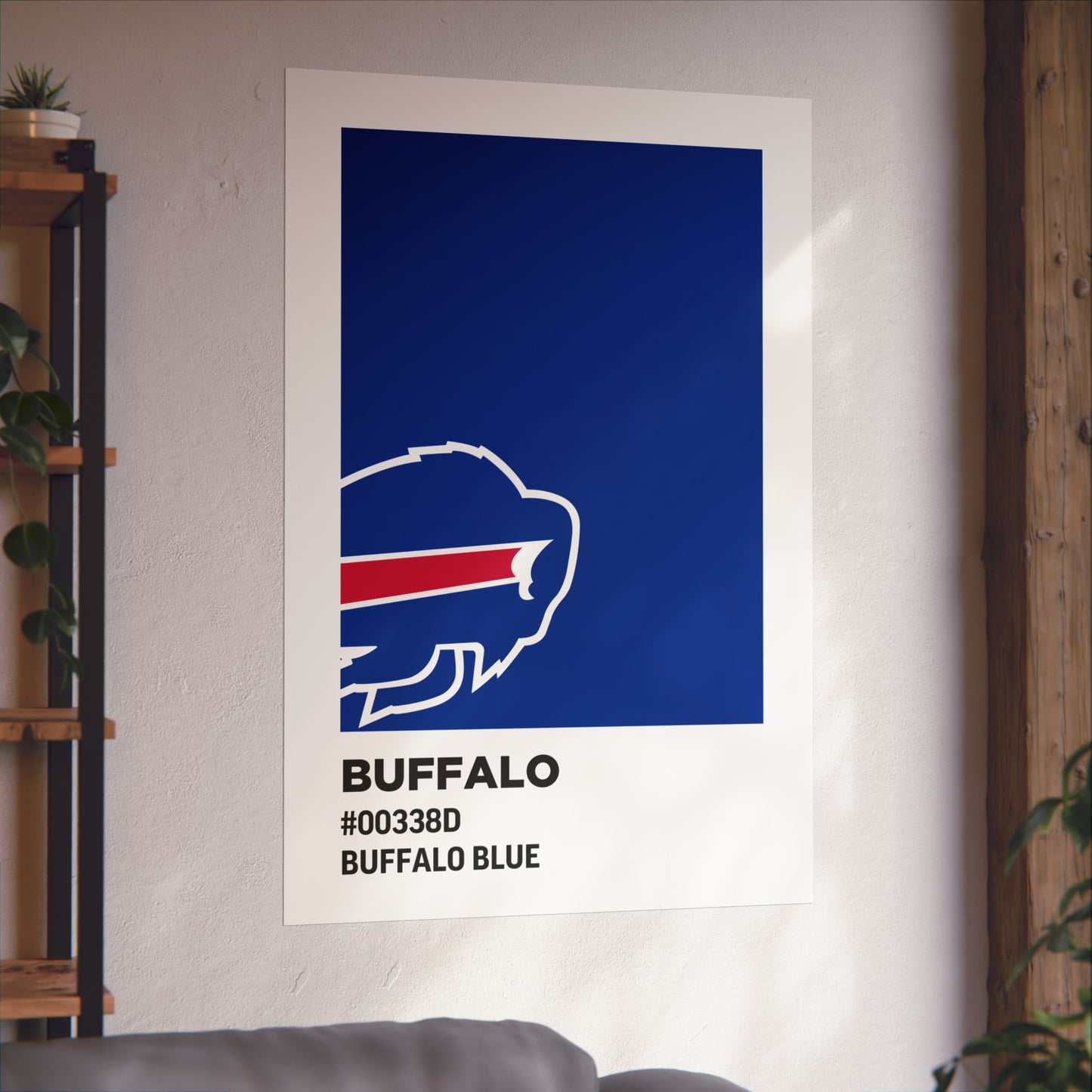 Buffalo Professional Football Team Paint Swatch - Primary Logo Buffalo Blue