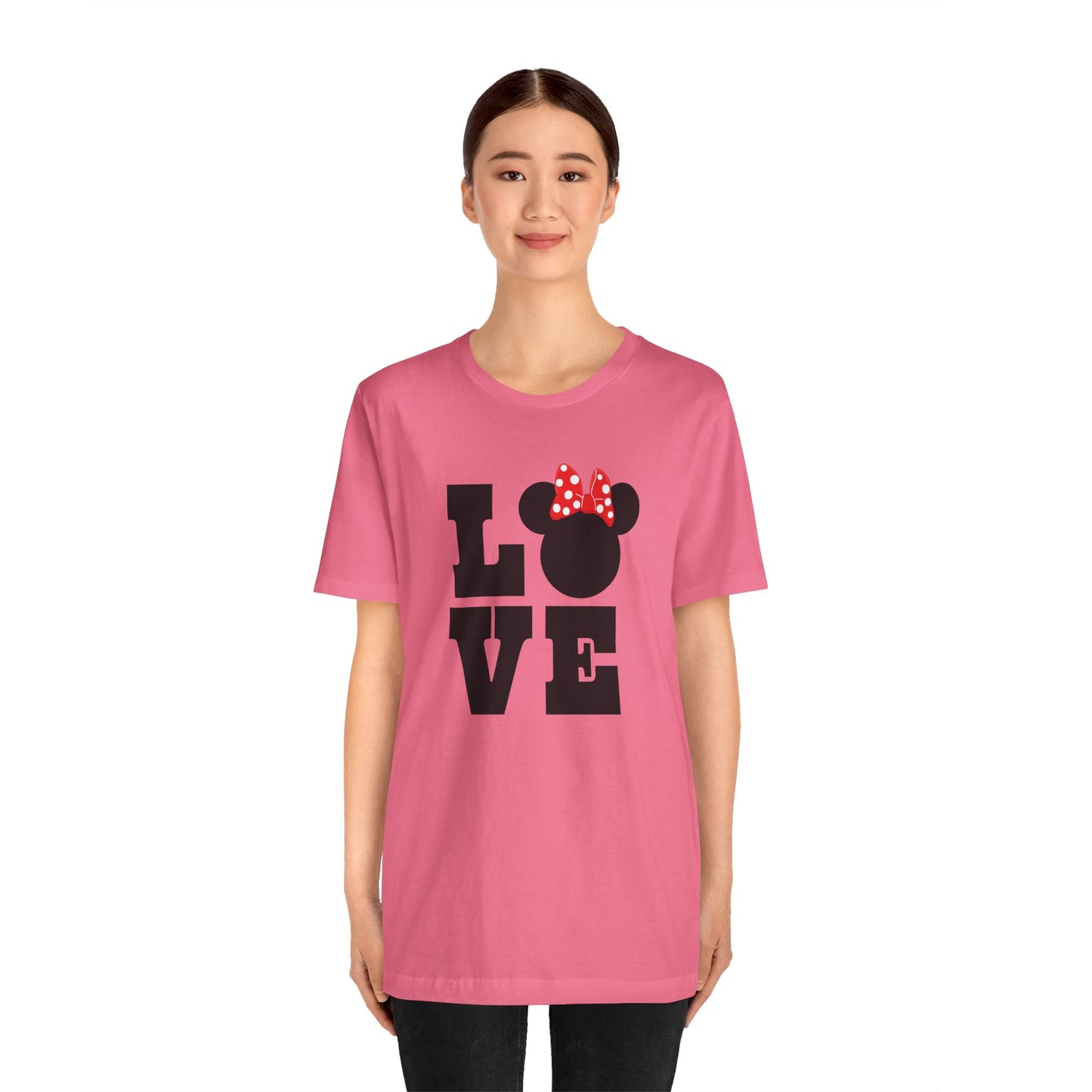 Love Minnie - Black Unisex Jersey Short Sleeve Tee