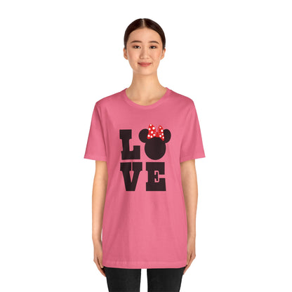 Love Minnie - Black Unisex Jersey Short Sleeve Tee