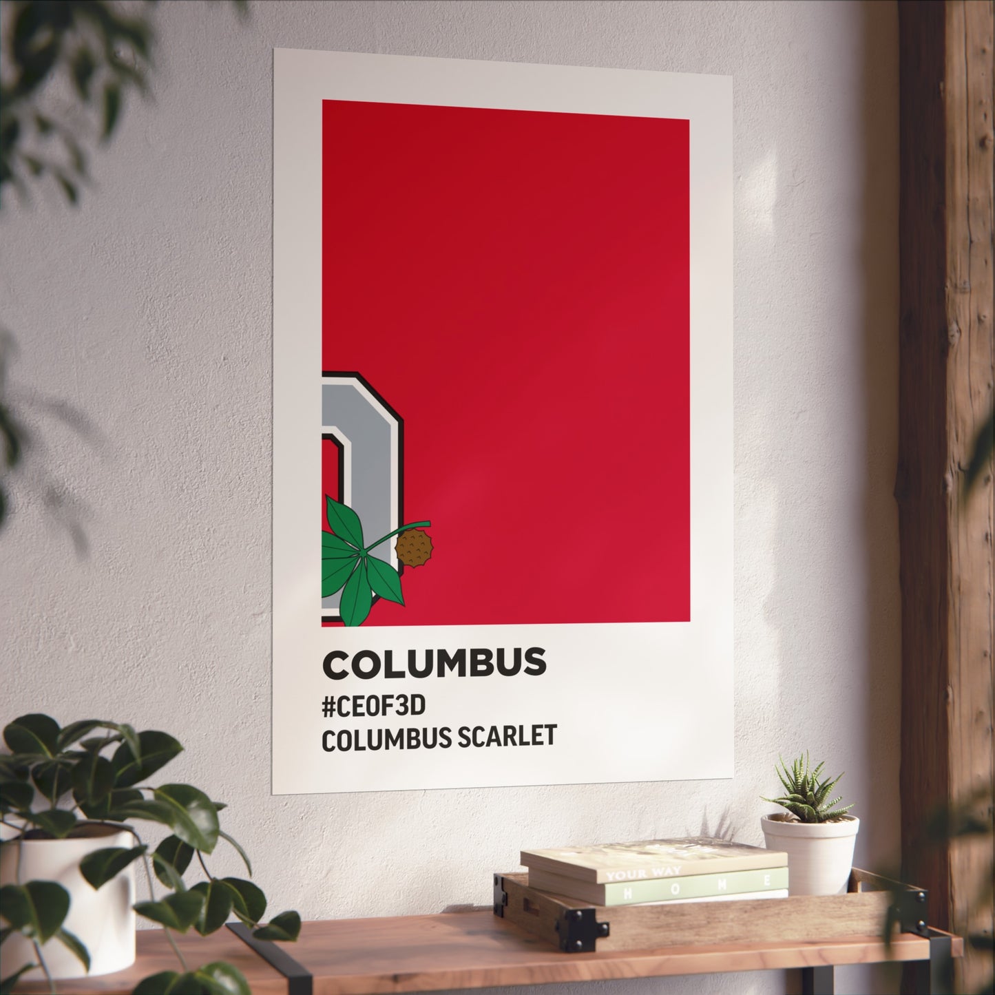 Ohio State University Team Paint Swatch - Secondary Logo - Columbus Scarlet