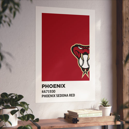 Arizona Baseball Team Paint Swatch - Phoenix - Diamondbacks - Sedona Red