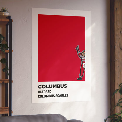 Ohio State University Team Paint Swatch - Brutus - Columbus Scarlet