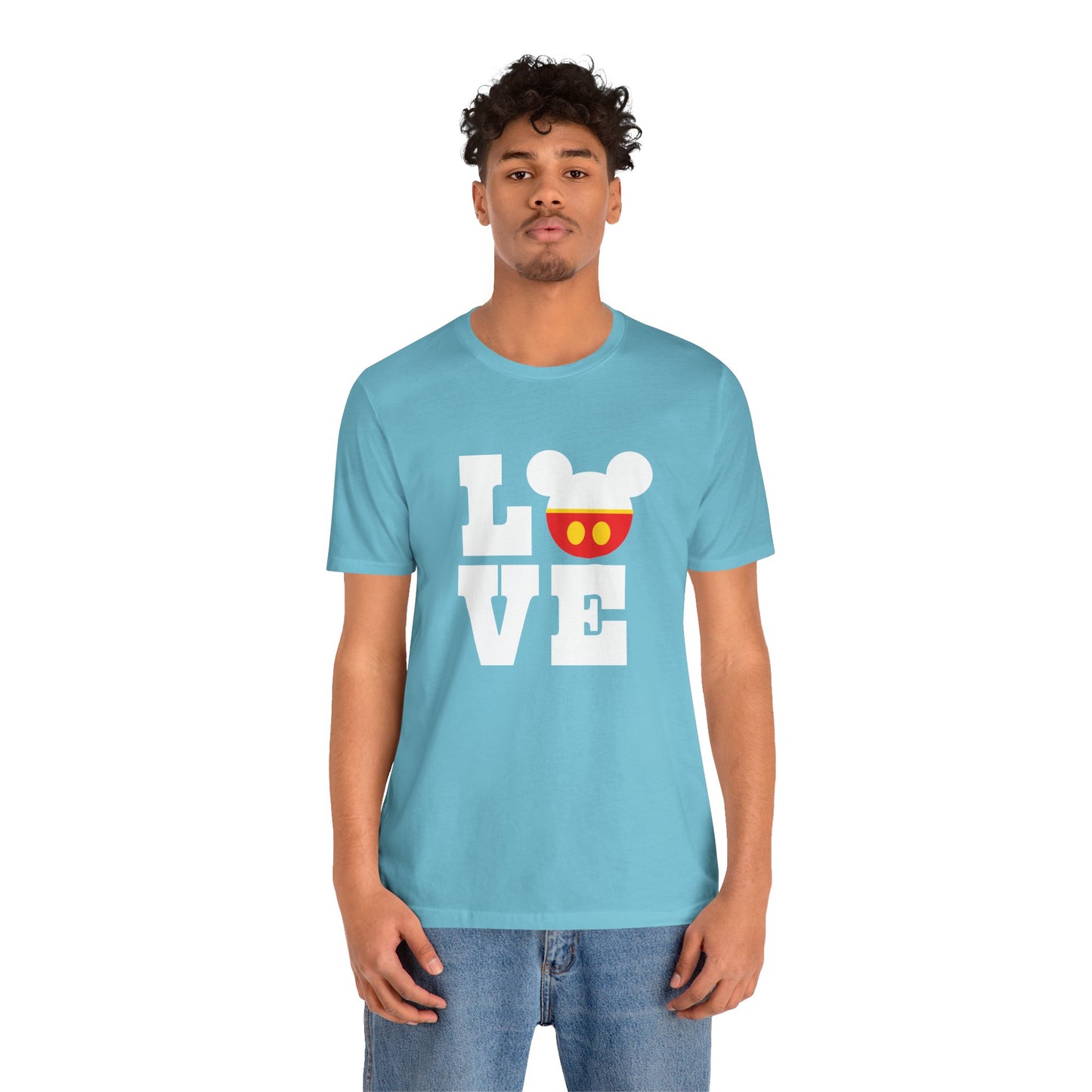 Love Mickey - White Unisex Jersey Short Sleeve Tee