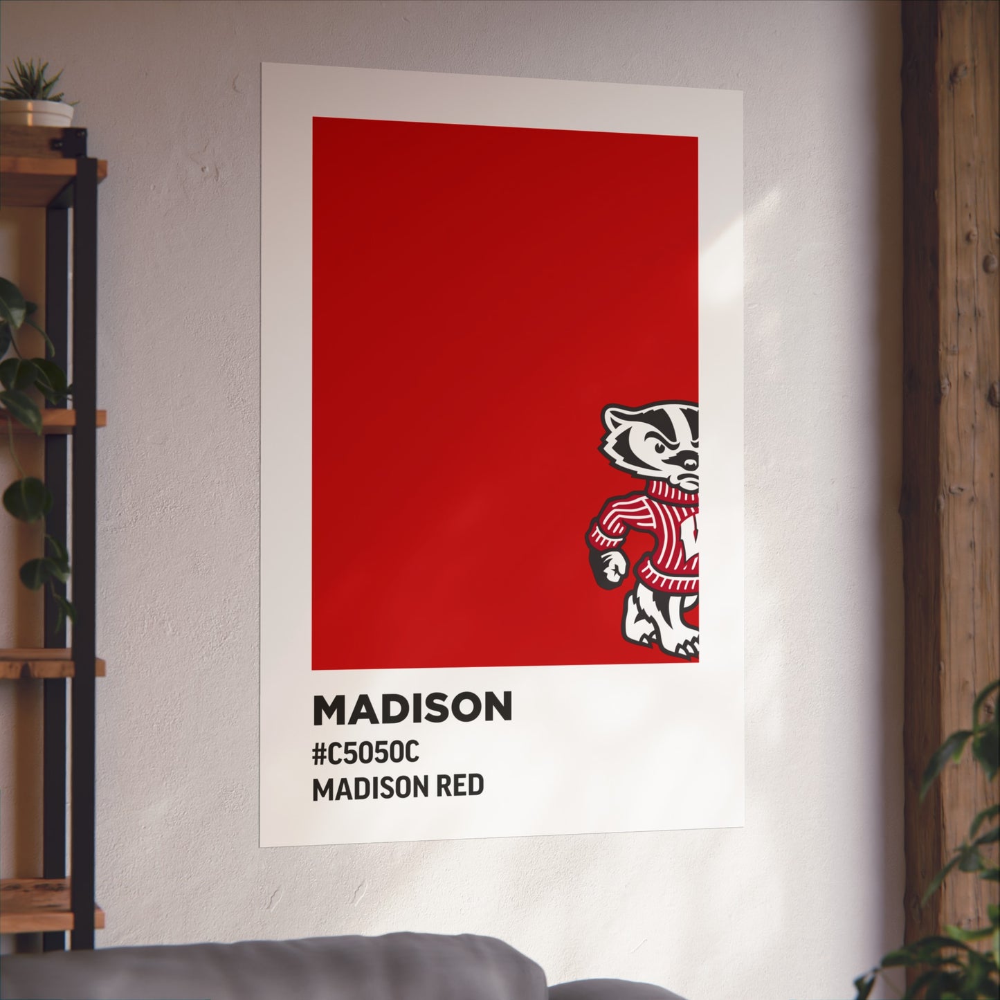 Madison Wisconsin College Team Paint Swatch - Madison Red