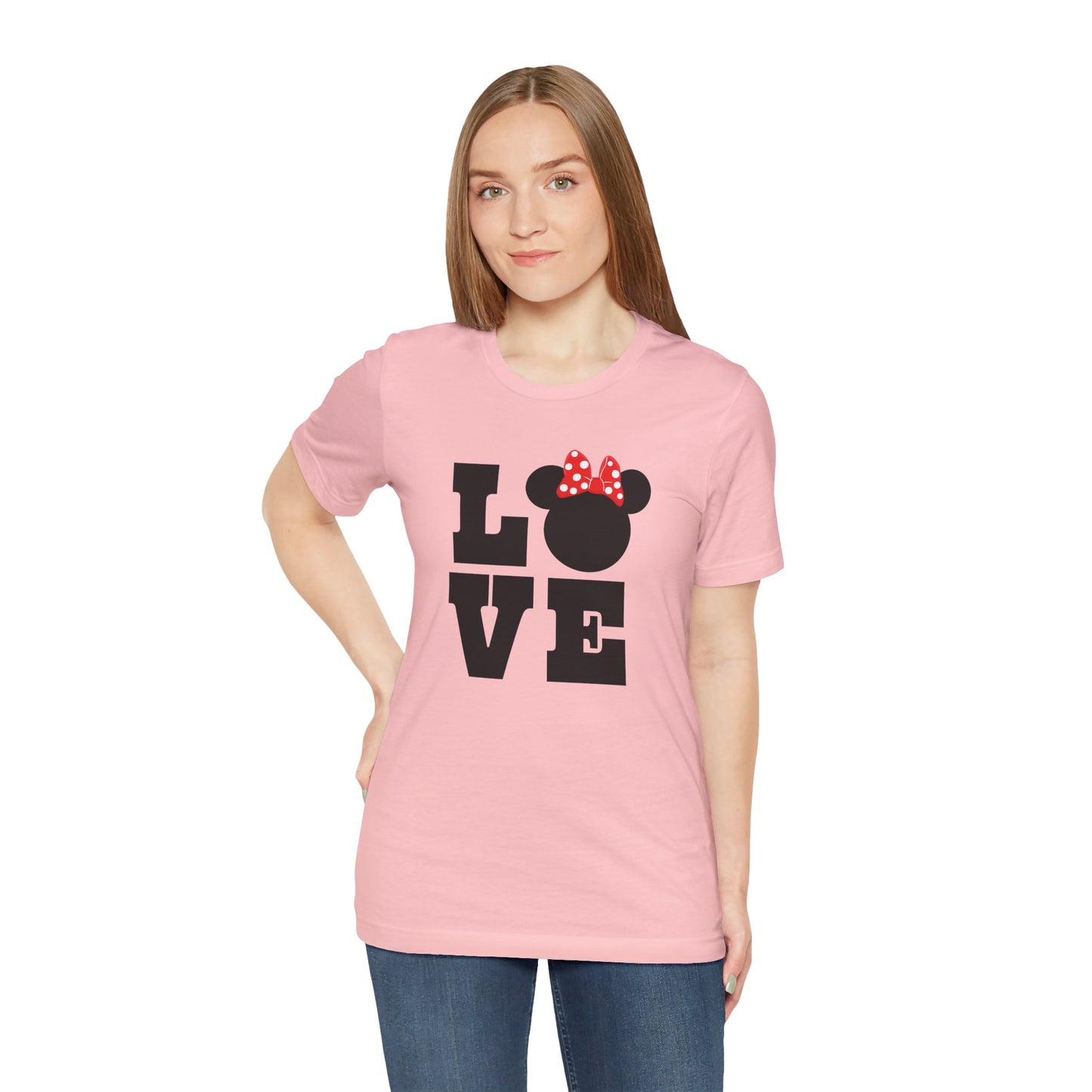 Love Minnie - Black Unisex Jersey Short Sleeve Tee