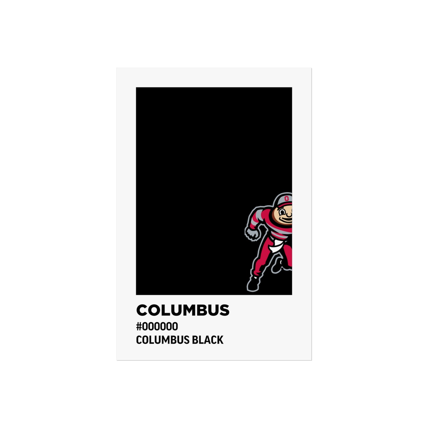 Ohio State University Team Paint Swatch - Brutus - Columbus Black