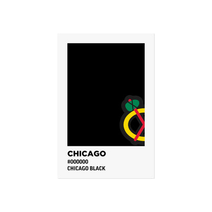 Chicago Professional Hockey Team Paint Swatch - Chicago Secondary Logo Black