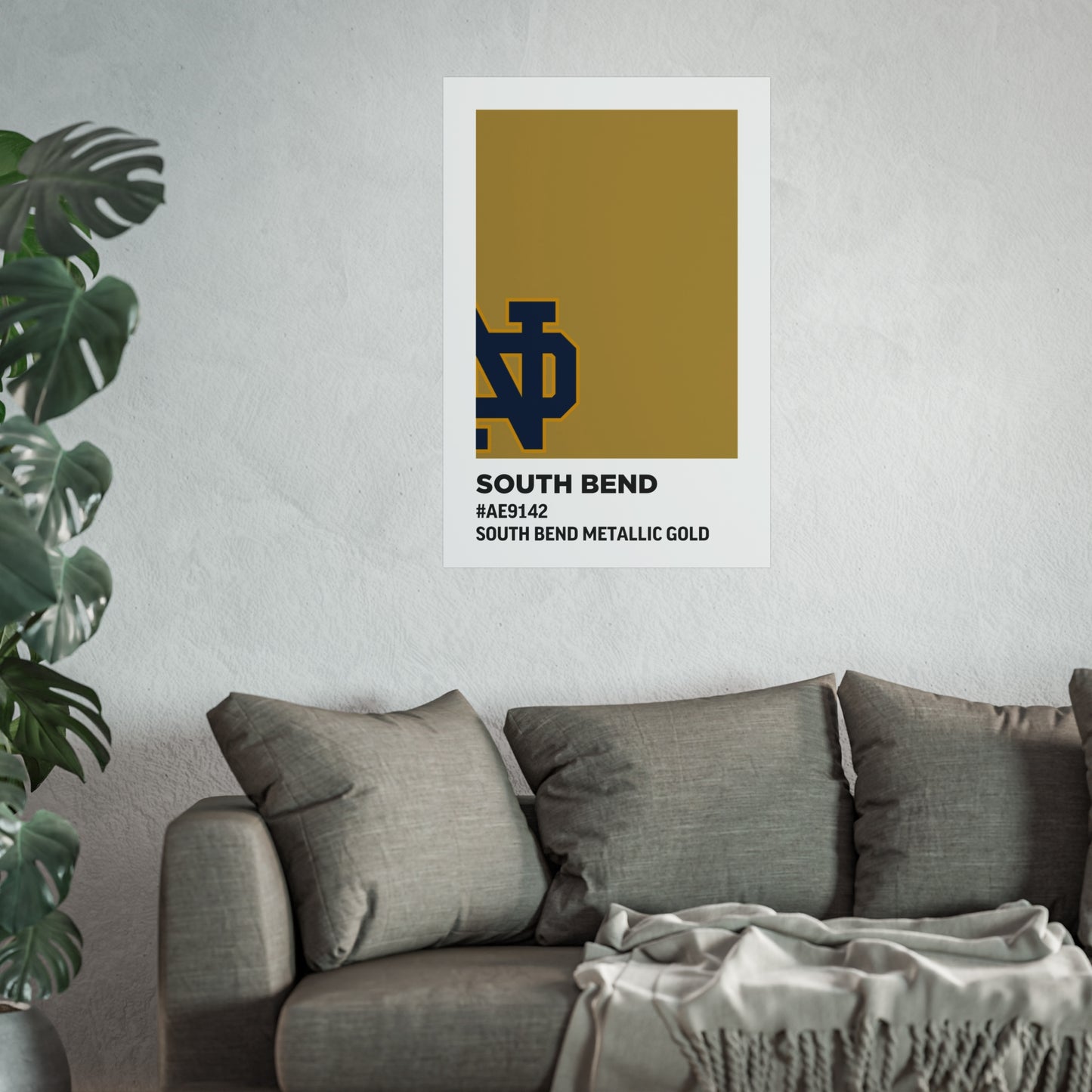 University of Notre Dame Team Paint Swatch - Logo - South Metallic Gold