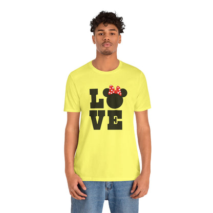 Love Minnie - Black Unisex Jersey Short Sleeve Tee