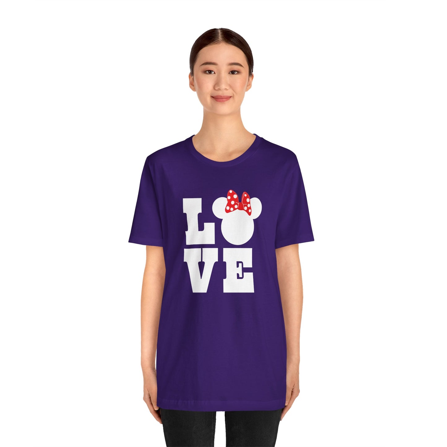 Love Minnie - White Unisex Jersey Short Sleeve Tee