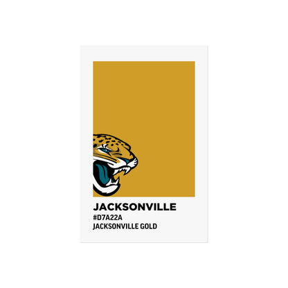 Jacksonville Professional Football Team Paint Swatch - Primary Logo Jacksonville Gold