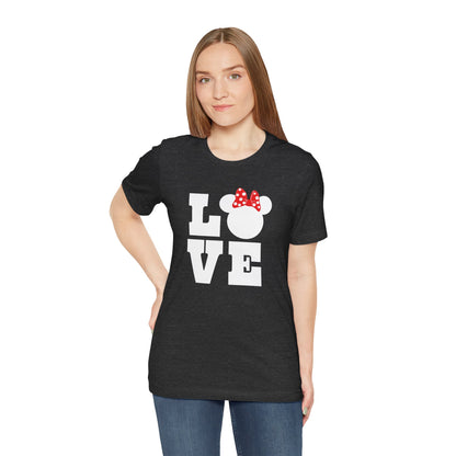 Love Minnie - White Unisex Jersey Short Sleeve Tee