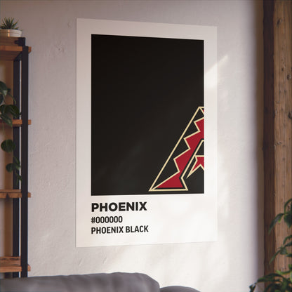 Arizona Baseball Team Paint Swatch - Phoenix - Diamondbacks - Black