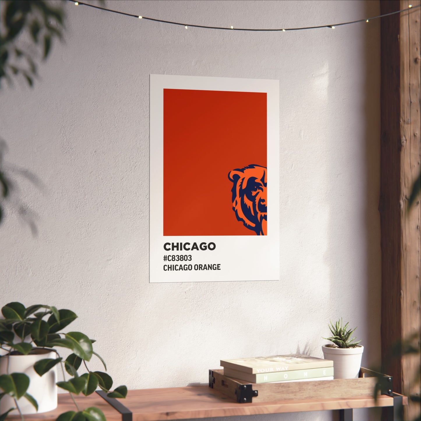 Chicago Professional Football Team Paint Swatch - Primary Logo Chicago Orange