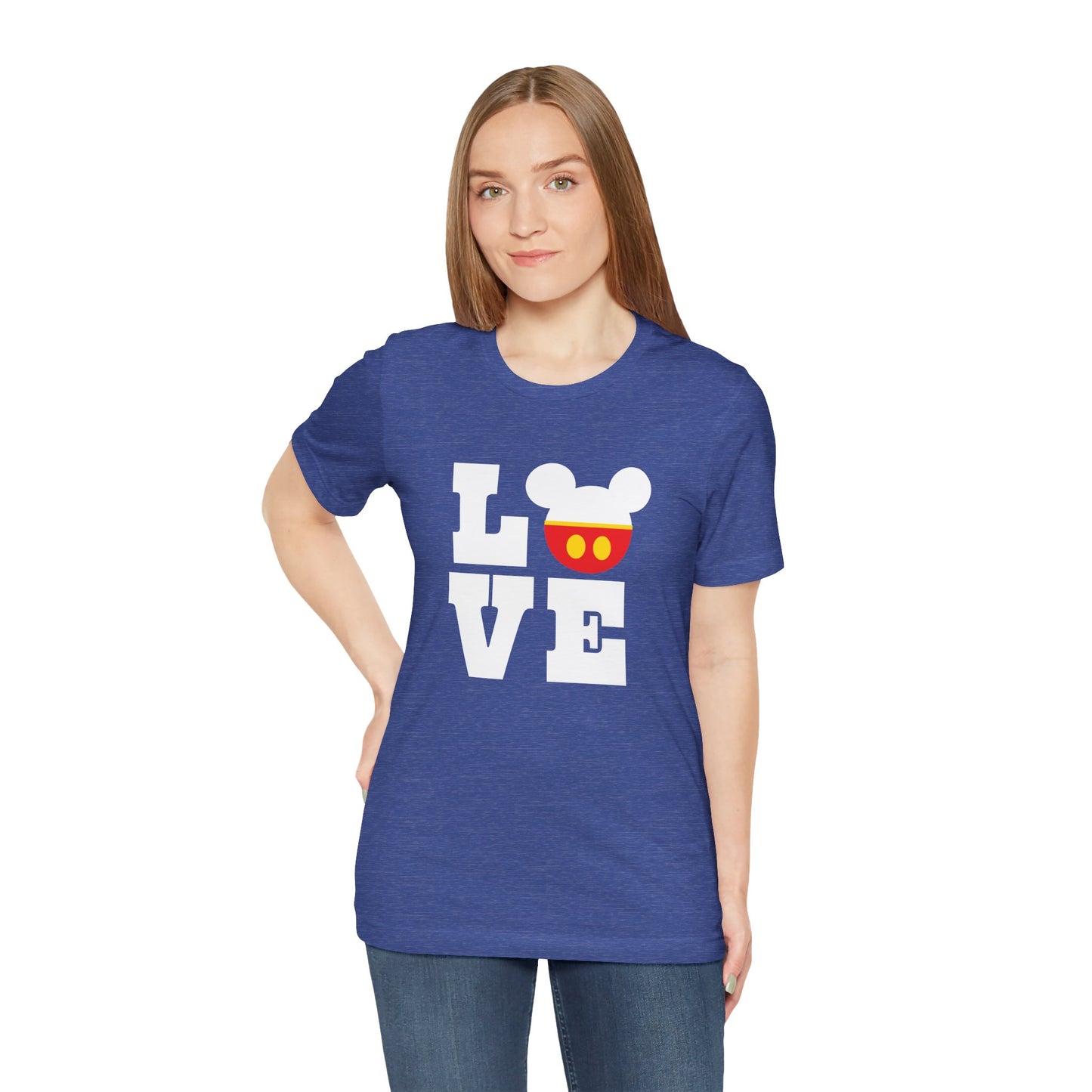 Love Mickey - White Unisex Jersey Short Sleeve Tee