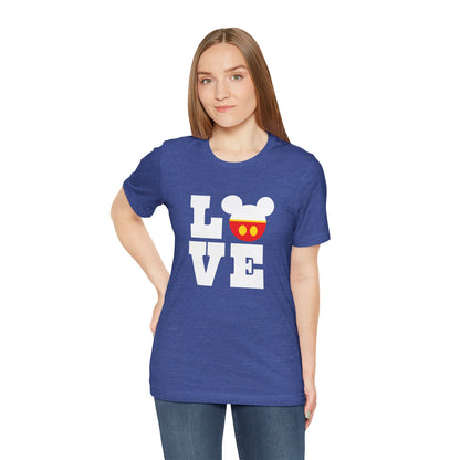 Love Mickey - White Unisex Jersey Short Sleeve Tee