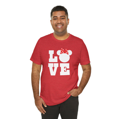 Love Minnie - White Unisex Jersey Short Sleeve Tee