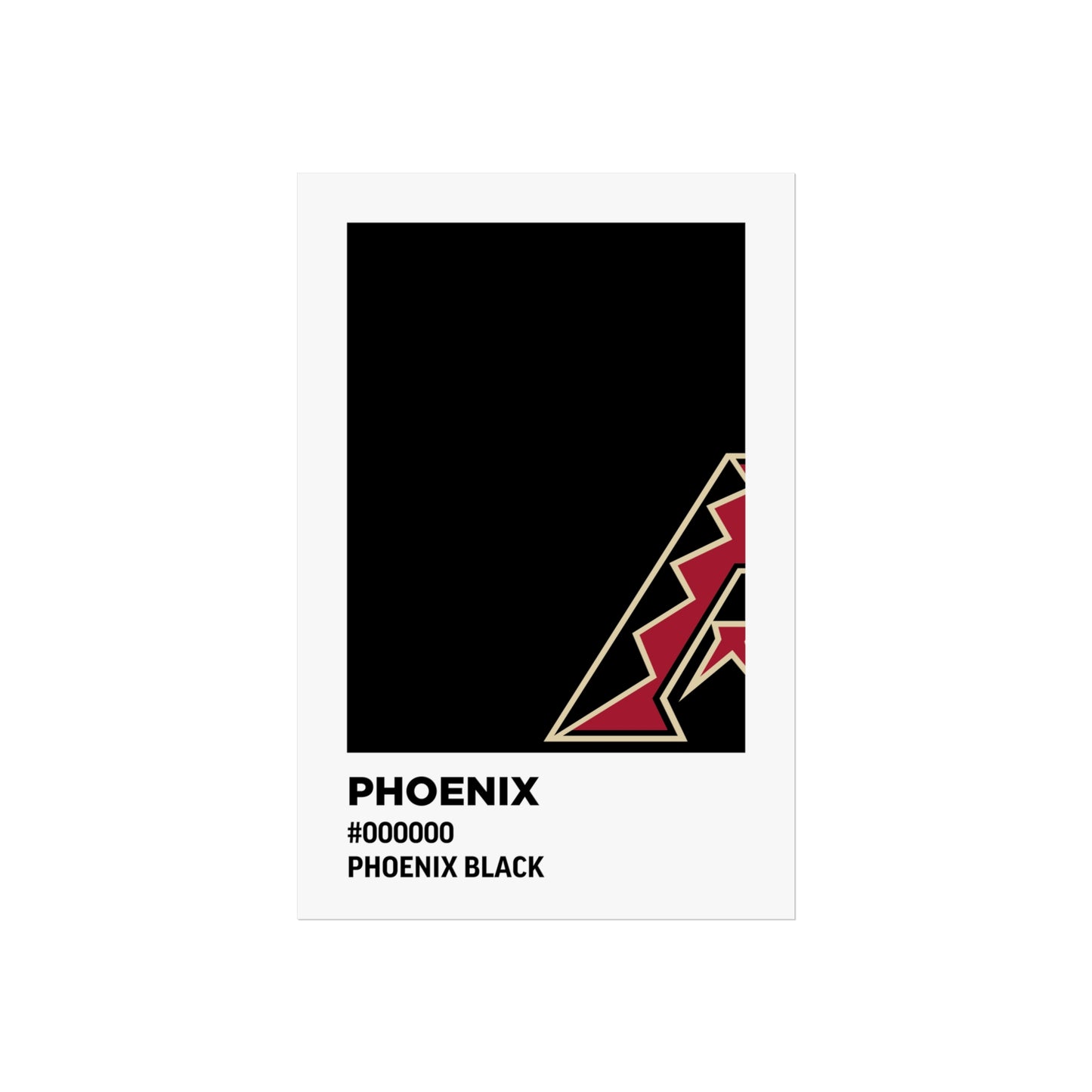 Arizona Baseball Team Paint Swatch - Phoenix - Diamondbacks - Black