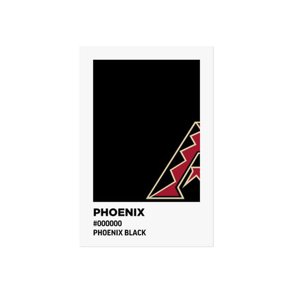 Arizona Baseball Team Paint Swatch - Phoenix - Diamondbacks - Black