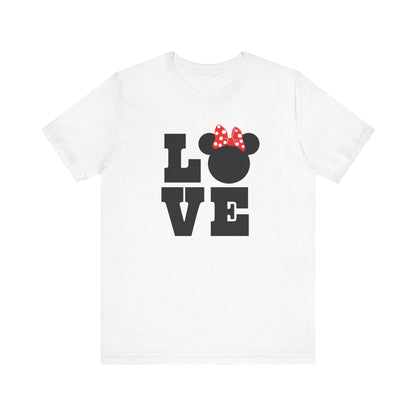 Love Minnie - Black Unisex Jersey Short Sleeve Tee